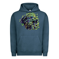 Pigment Midnight Navy Sea Coral Urban Hoodie - LillyAllenDesigns