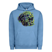 Pigment Pebble Blue Sea Coral Urban Hoodie - LillyAllenDesigns