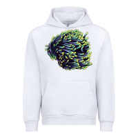 White Sea Coral Urban Hoodie - LillyAllenDesigns