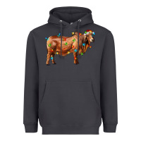 Smoke brahman bull with christmas lights Heavyweight Hoodie - RanaPortraitStore