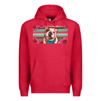 Cardinal english bulldog floral license plate Premium Hoodie - Artiststas
