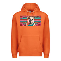 Carrot english bulldog floral license plate Premium Hoodie - Artiststas