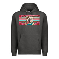 Charcoal Heather english bulldog floral license plate Premium Hoodie - Artiststas
