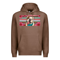 Chestnut english bulldog floral license plate Premium Hoodie - Artiststas