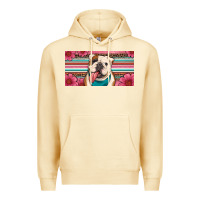 Pina Colada english bulldog floral license plate Premium Hoodie - Artiststas