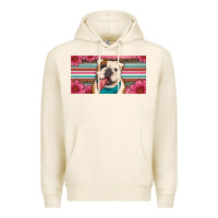 Tofu english bulldog floral license plate Premium Hoodie - Artiststas