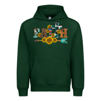 Forest Green western faith arrow sunflowers Urban Hoodie - BarkalooDesign