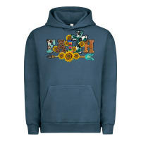 Pigment Midnight Navy western faith arrow sunflowers Urban Hoodie - BarkalooDesign