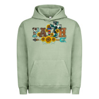 Pigment Oil Green western faith arrow sunflowers Urban Hoodie - BarkalooDesign