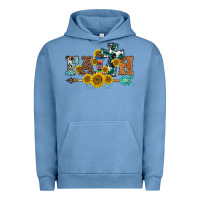 Pigment Pebble Blue western faith arrow sunflowers Urban Hoodie - BarkalooDesign