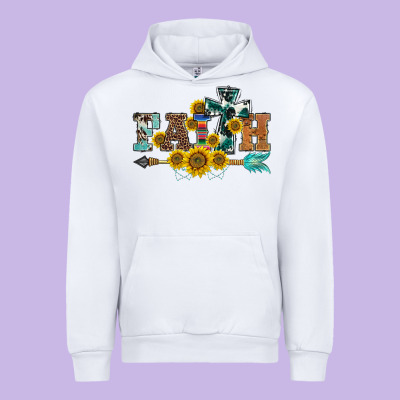 Western Faith Arrow Sunflowers Urban Hoodie Designed By Barkaloodesign