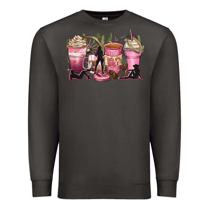 Let's Go Girls Coffee Cups Premium Sweatshirt by Zillion Design Studio | Teevron