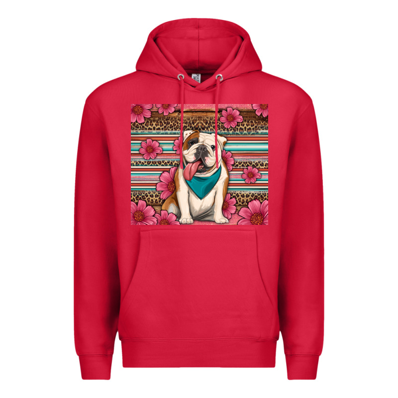 British Bulldog Floral Serape Premium Hoodie by Artiststas | Teevron