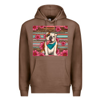 Chestnut british bulldog floral serape Premium Hoodie - Artiststas