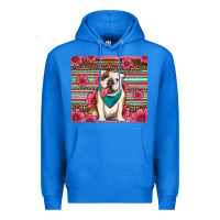 True Royal british bulldog floral serape Premium Hoodie - Artiststas