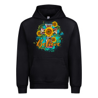 Black western belive sunflowers cross Urban Hoodie - BarkalooDesign