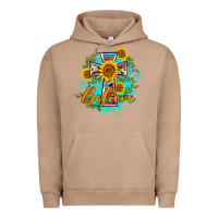Pigment Burro western belive sunflowers cross Urban Hoodie - BarkalooDesign