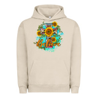 Pigment French Oak western belive sunflowers cross Urban Hoodie - BarkalooDesign