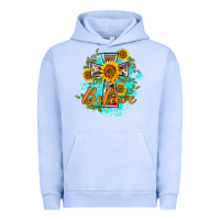 Pigment Grape Ice western belive sunflowers cross Urban Hoodie - BarkalooDesign