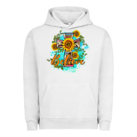 Pigment Lunar Rock western belive sunflowers cross Urban Hoodie - BarkalooDesign