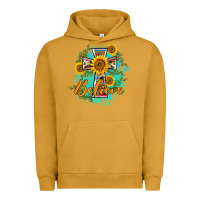 Pigment Peanut Butter western belive sunflowers cross Urban Hoodie - BarkalooDesign