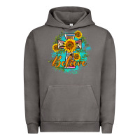 Pigment Tornado western belive sunflowers cross Urban Hoodie - BarkalooDesign
