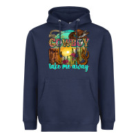 Navy cowboy take me away Heavyweight Hoodie - Zillion Design Studio