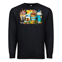Black louisiana coffee cups Premium Sweatshirt - Zillion Design Studio