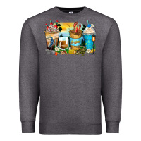 Charcoal Heather louisiana coffee cups Premium Sweatshirt - Zillion Design Studio