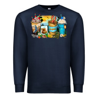 Navy louisiana coffee cups Premium Sweatshirt - Zillion Design Studio
