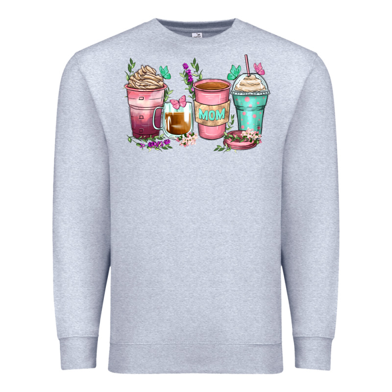 Mom Coffee Cups Premium Sweatshirt by Zillion Design Studio | Teevron