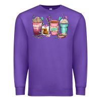 Purple mom coffee cups Premium Sweatshirt - Zillion Design Studio