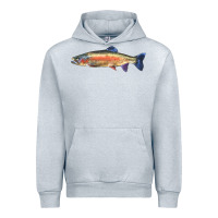 Heather Grey Rainbow Trout Urban Hoodie - LillyAllenDesigns