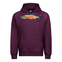 Mauve Wine Rainbow Trout Urban Hoodie - LillyAllenDesigns