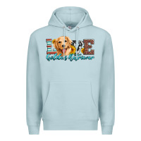 Blue Mist love golden retriever Premium Hoodie - Artiststas