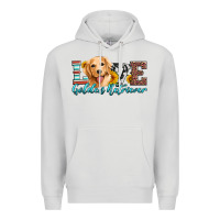 Dove Grey love golden retriever Premium Hoodie - Artiststas