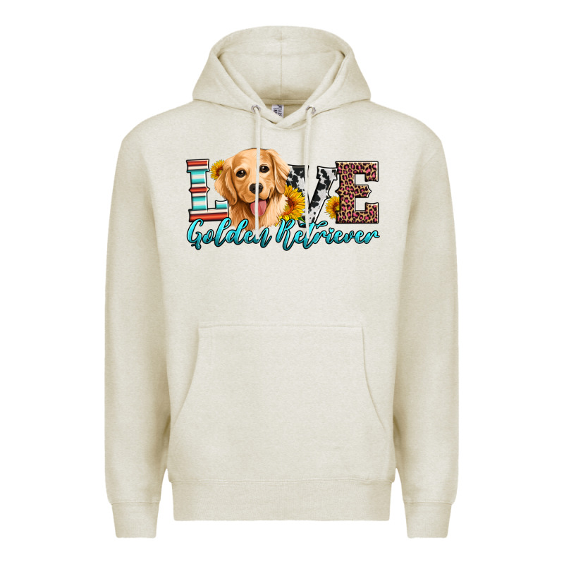 Love Golden Retriever Premium Hoodie by Artiststas | Teevron