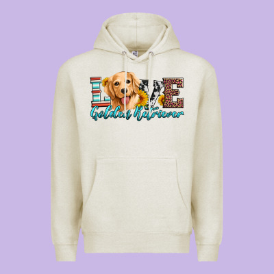 Love Golden Retriever Premium Hoodie Designed By Artiststas