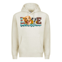 Oatmeal Heather love golden retriever Premium Hoodie - Artiststas