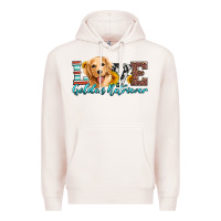 Pale Pink love golden retriever Premium Hoodie - Artiststas