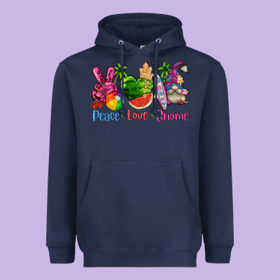 Peace Love Gnome Summer Heavyweight Hoodie Designed By Texasbilliewilder