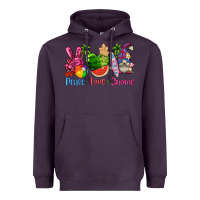 Plum peace love gnome summer Heavyweight Hoodie - texasbilliewilder