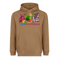 Toasted Coconut peace love gnome summer Heavyweight Hoodie - texasbilliewilder