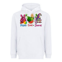 White peace love gnome summer Heavyweight Hoodie - texasbilliewilder