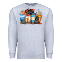 Heather Grey monster truck coffee cups Premium Sweatshirt - Zillion Design Studio