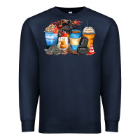 Navy monster truck coffee cups Premium Sweatshirt - Zillion Design Studio