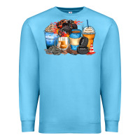 Ocean Blue monster truck coffee cups Premium Sweatshirt - Zillion Design Studio