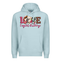 Blue Mist love english bulldogs Premium Hoodie - Artiststas