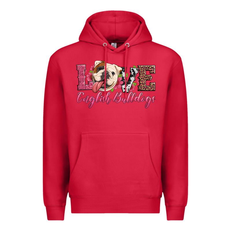Love English Bulldogs Premium Hoodie by Artiststas | Teevron