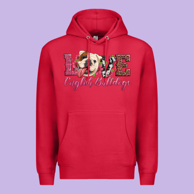 Love English Bulldogs Premium Hoodie Designed By Artiststas